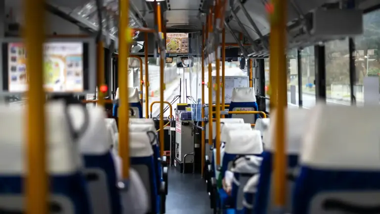 Bus von innen - öffentlicher Nahverkehr in Neuss